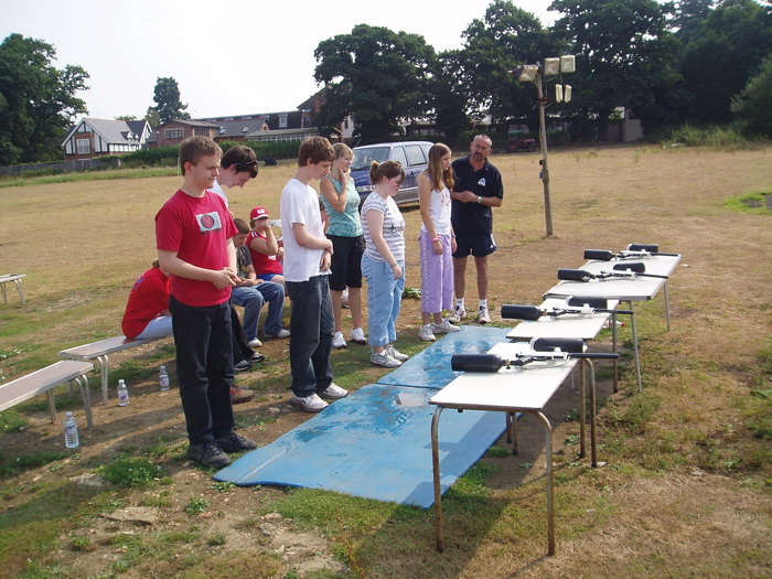 Paintball with targets rather than people