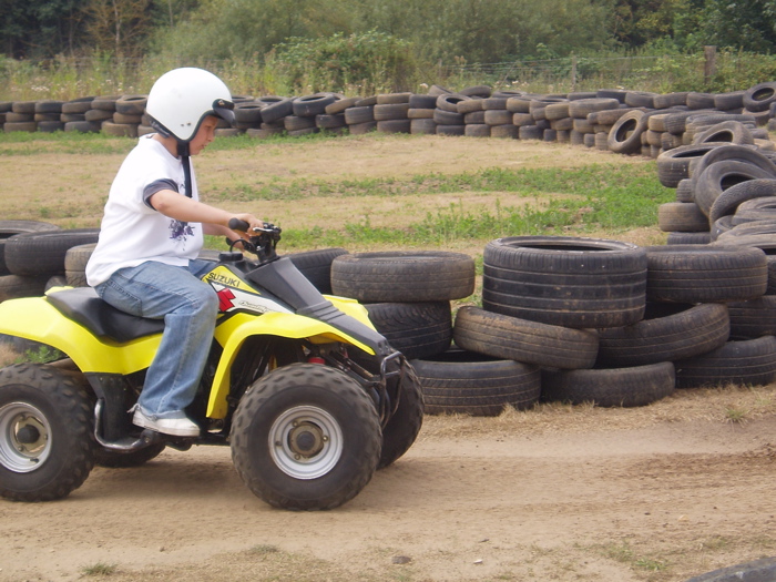 No hesitation as Jamie speeds around the track