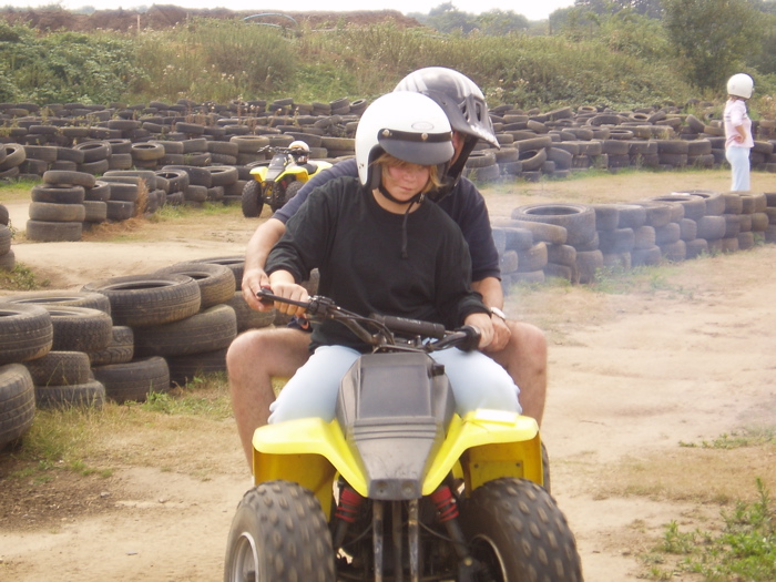 Jess takes full control of the bike, Ray there just in case